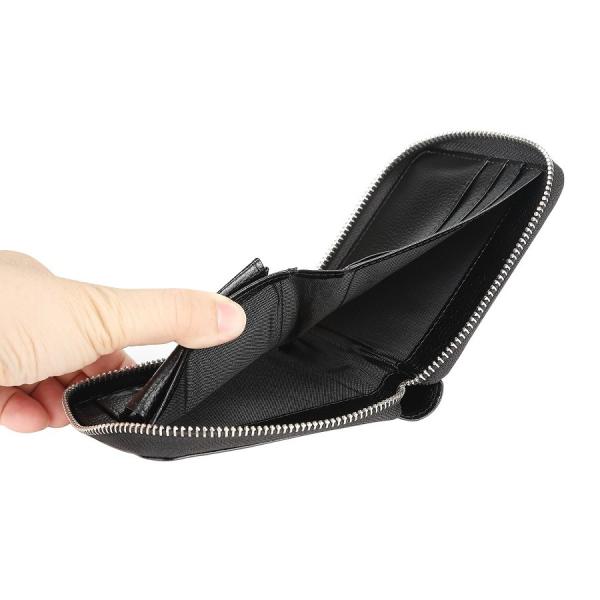 Sublimation Mens Wallet Custom Blanks Leather Compact Zip Around Wallet