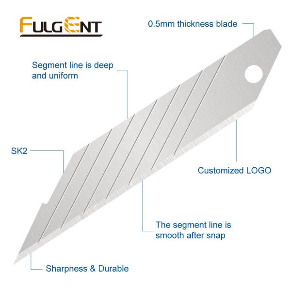Silvery 18mm Snap Off Blades 0.5mm Thickness Replacement Snap Off Blades