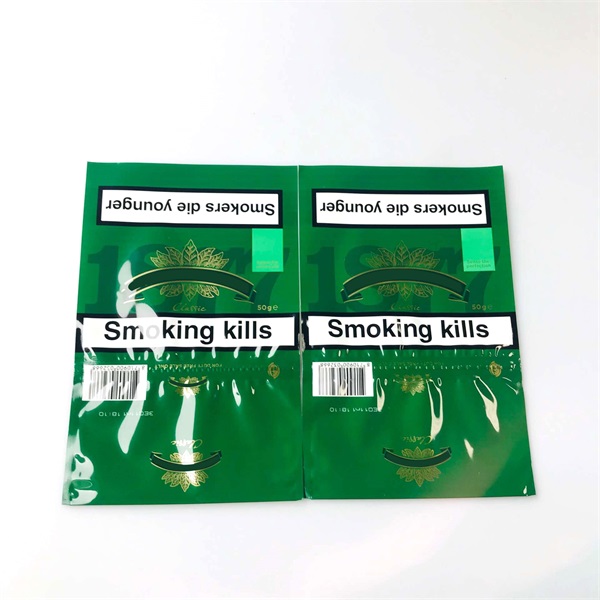 Экологически безопасная упаковка Табачный мешок на заказ Печатный цип 25г 50г