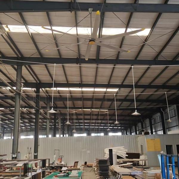 5.0m 16FT HVLS Ventilador de Tecto Ventilador Elétrico AC Alimentado por motor PMSM Ventilação de arrefecimento de ar