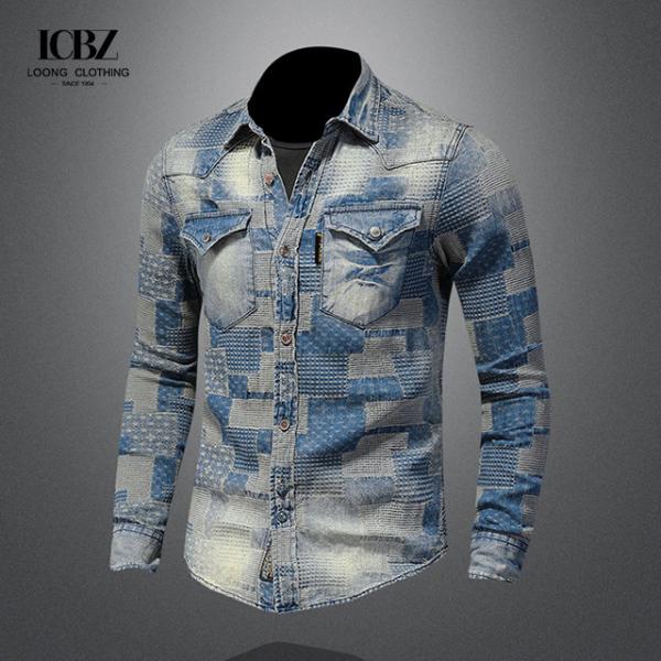 2022 Desenho Único Primavera Moda Retro Flor Homem Camisa Casual estilo camisa