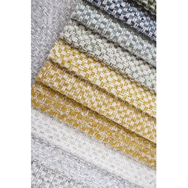 100% Polyester Chenille Classic Plaid Texture Fabric for Sofa