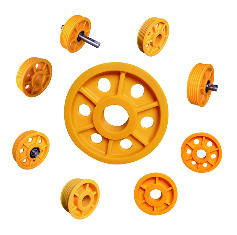 Nylon Traction Elevator Nylon Pulley Wheels Traction Sheave Elevator Drive Pulley