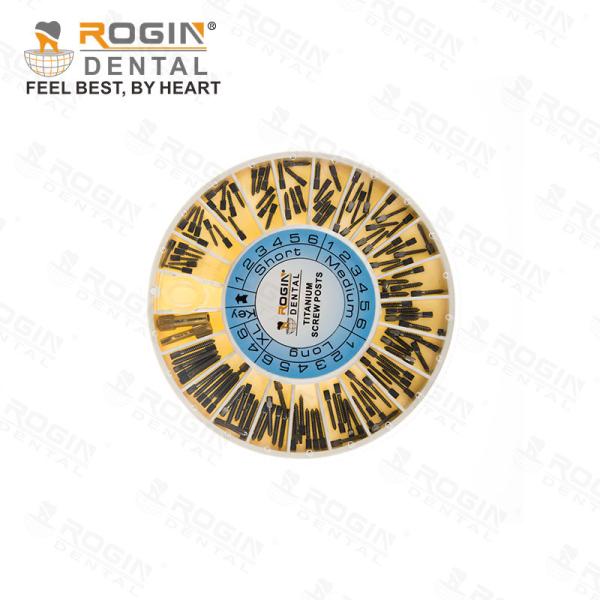 120 / 240 Pcs Dental Restorative Dental Screw Post With Conical Cross Head OEM Service