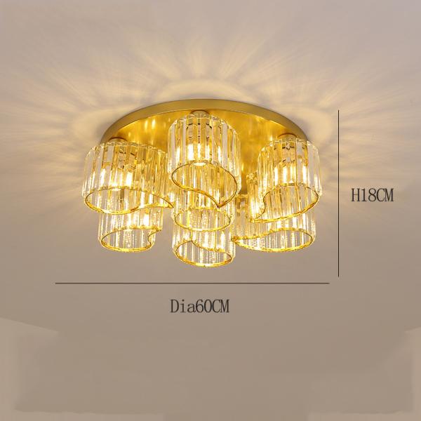 Romantic Modern Minimalist Ceiling Lamp American Model Room Personality Luxury led crystal ceiling light（WH-CA-76)