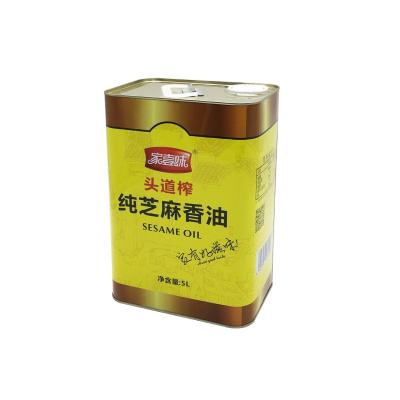 1 Liter Tin Oil Can / Olive Oil Tin Packaging 1L Square Tinplate Cans For Virgin Edible Oil