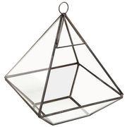 2016 new hanging clear glass prism air plant terrarium tabletop succulent plants holder