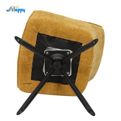 Contemporary Real Leather Swivel Dining Arm Chair Dc-7536 With Modern Design