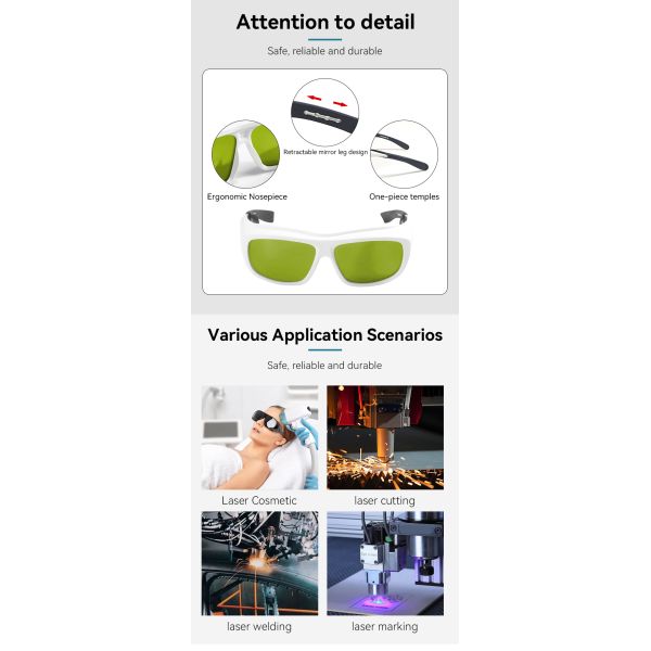 laser protection glases IPL glasses protective laser eye protection laser level glasses 1320nm 1510nm OD6+ LASER PROTECTIVE LENSES  co2 laser protection glasses ipl safety glasses glasses with laser