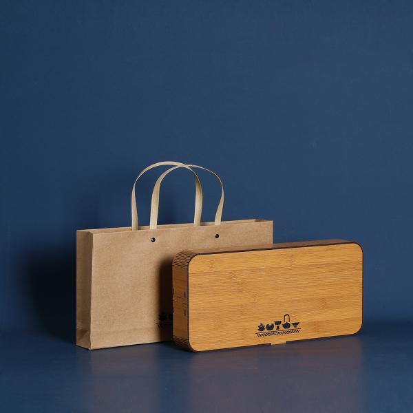 Embossing Glossy Wooden Box Packaging For Tea Bag Storage Thickened