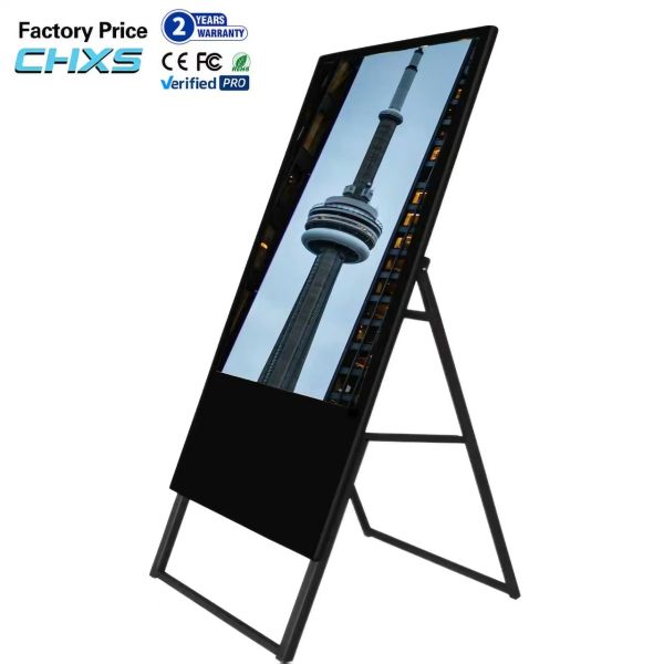 CHXS Floor Standing 32 43 Inch Advertising Poster Portable Lcd Advertising Screen Portable Lcd Advertising Screen