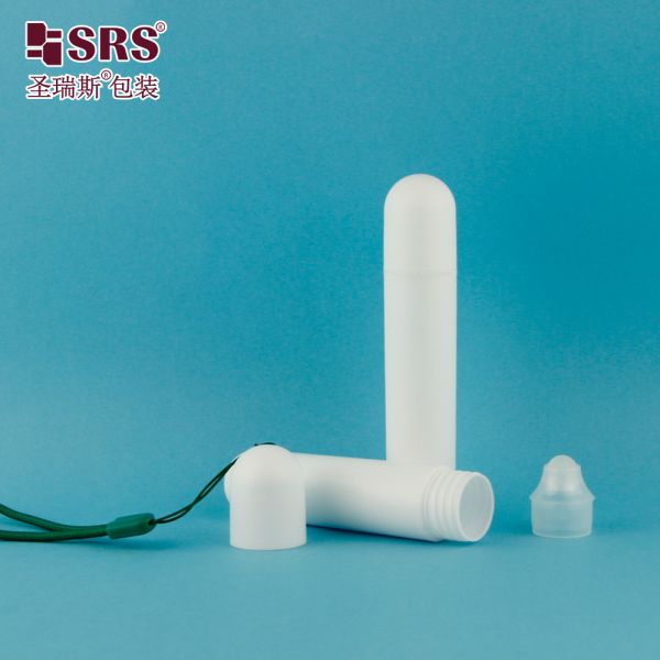 Frosted Pink Cap Bottle PP Plastic Roller Ball Oil Bottle Round 25ml Baby Massage Oil Bottle