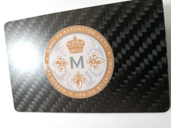 Carbon Fibre Black Card Silkscreen Printing Logo 85x54x0.5mm