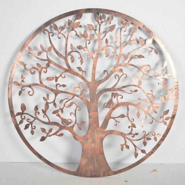 Árvore de bronze de 61,5 Cm da parede Art For Home do jardim do metal da vida