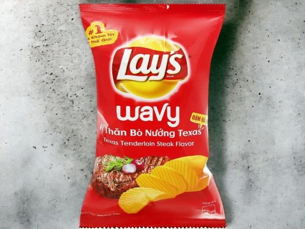 Lay's Wavy Manhattan Steak Chips - 40 -Pack Bulk Case (90g Each) for Wholesale & Retail Sales