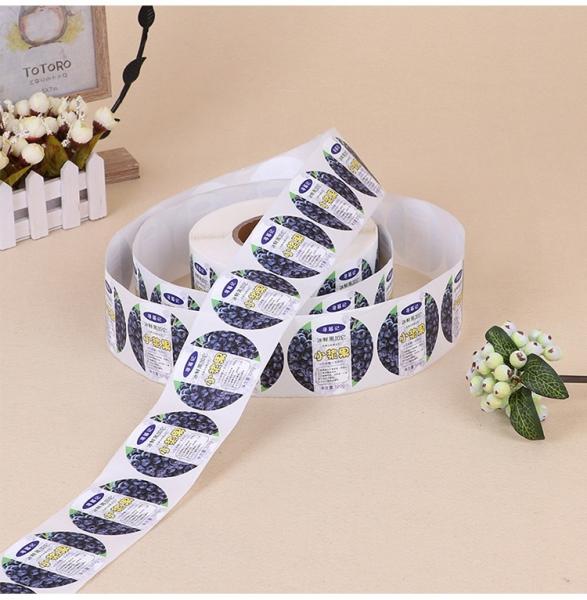 Customized Transparent PVC Roll Label Paper Self-Adhesive Stickers with Hot Stamping Coating for Logo Packaging Labels