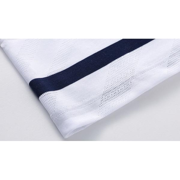 Polyester Striped Polo Shirt Cool Breathable Quick Dry / Men's Summer Clothing