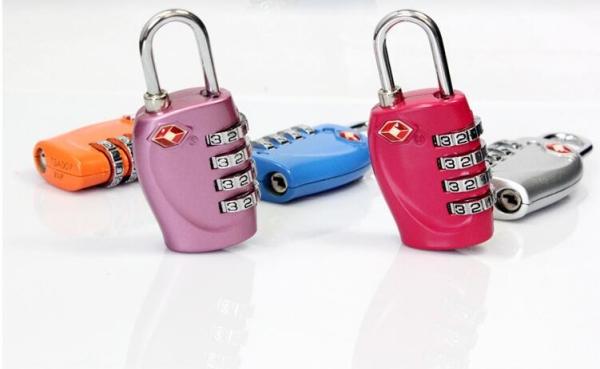 Zinc Alloy TSA 4-digital  travel lock& Fashion Design blue Tsa Luggage Lock& 69.5g Tsa Bag Number Lock