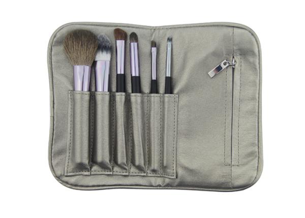 Soft 6 Piece Travel Makeup Brush Set Professional Of Synthetic Hair