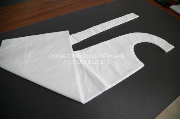 Flat Protection White Color Disposable Medical Aprons 0.01-0.1mm Thickness