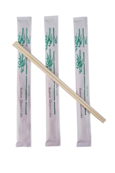 Palillos chinos de bambú delicados al por mayor, personalizados, redondos/gemelos/Tensoge, naturales, con funda de papel individual