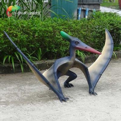 Exposição do museu Fibra de vidro Animatrônica Dinossauro Resina Quetzalcoatlus Modelo