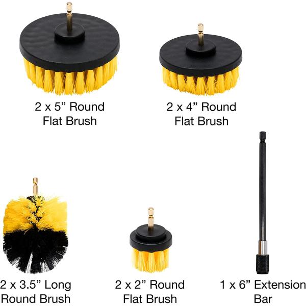 Сила 9 частей очищая детализируя Scrub щетки с выдвинутым приложением достигаемости