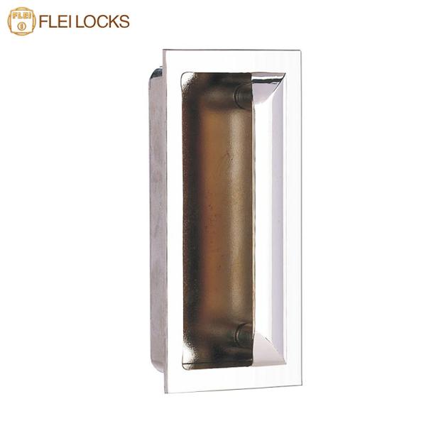 Electrical Cabinet Flush Door Pull Handles Yellowish Color With Zinc Alloy