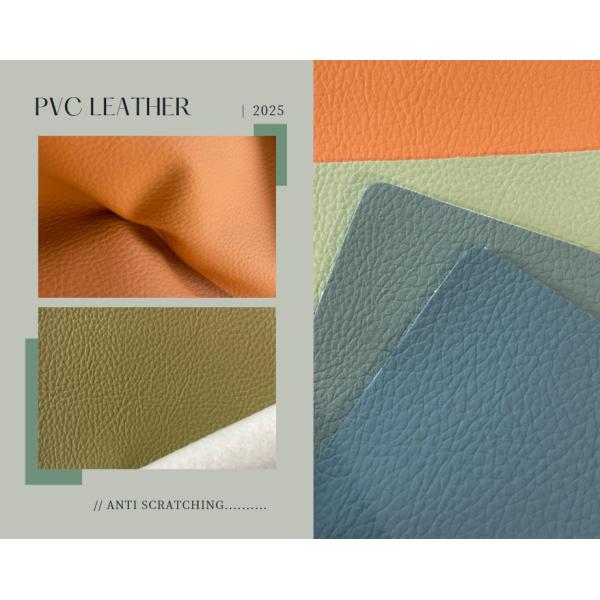 Tejido de cuero de PVC para interiores de alta densidad resistente a las manchas 140 cm 1,4 mm de grosor