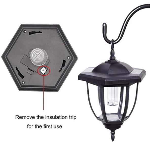4 Lumens 34 Inch LED Solar Garden Lanterns With Shepherd Hook