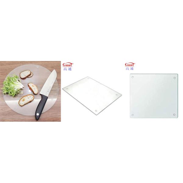 All-Season Golden Silk No Design Unbreakable Square Kitchen Cheese Glass Cutting Board