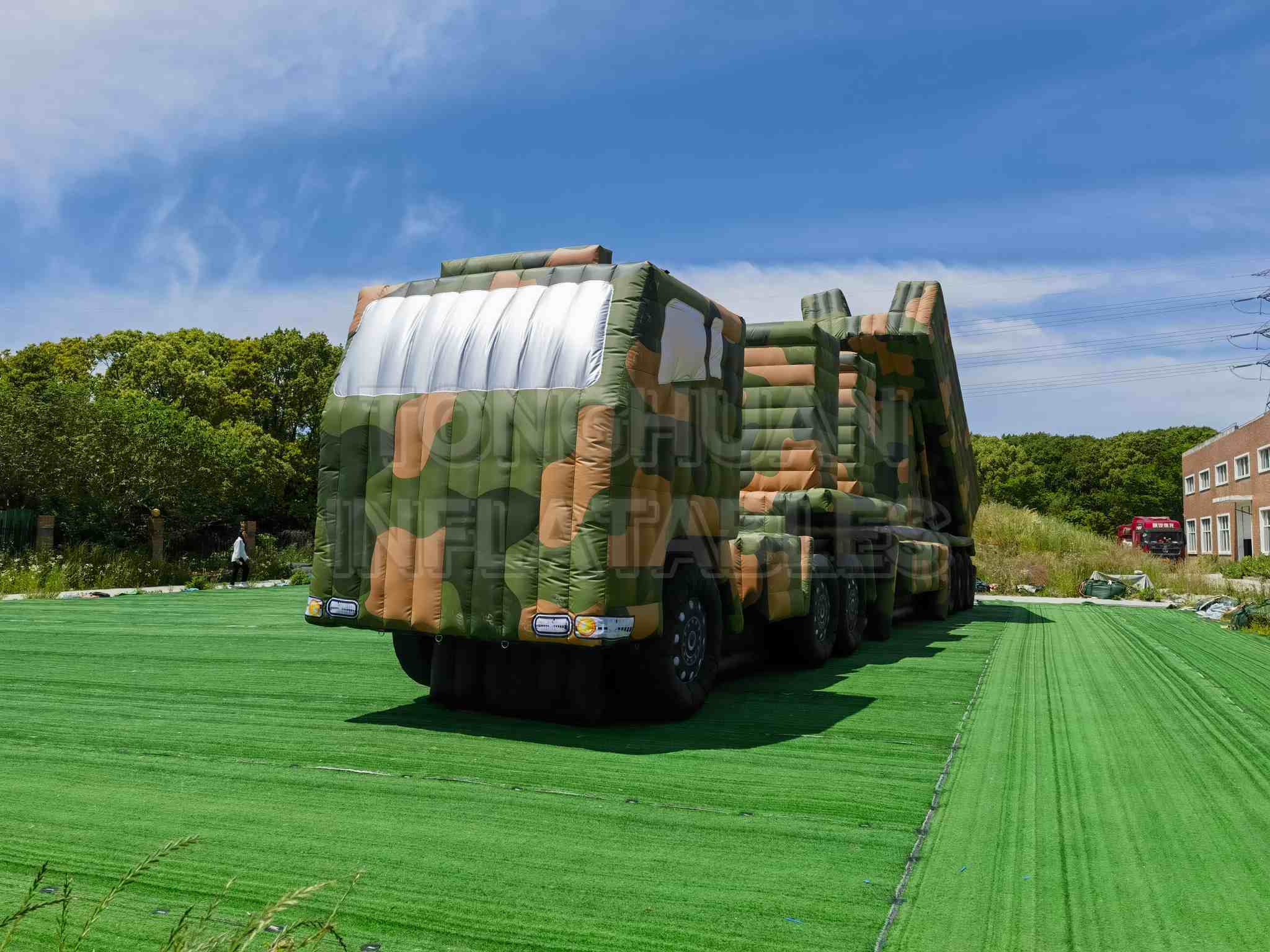Custom Inflatable Vehicle Decoy Set with Camouflage Radar Launcher and Support Truck Replicas for Outdoor Training Display Exhibition and Simulation Projects