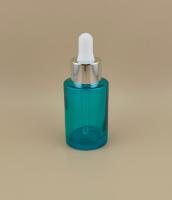 New Design Clear Cyan Smooth Round Dropper Bottle K-GBL30 for Essence