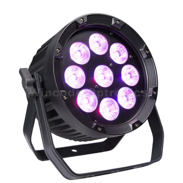 Professional Wireless LED Par Light with 15-45° Lens Options | 9x18W RGBWA+UV, 2.4G Transceiver