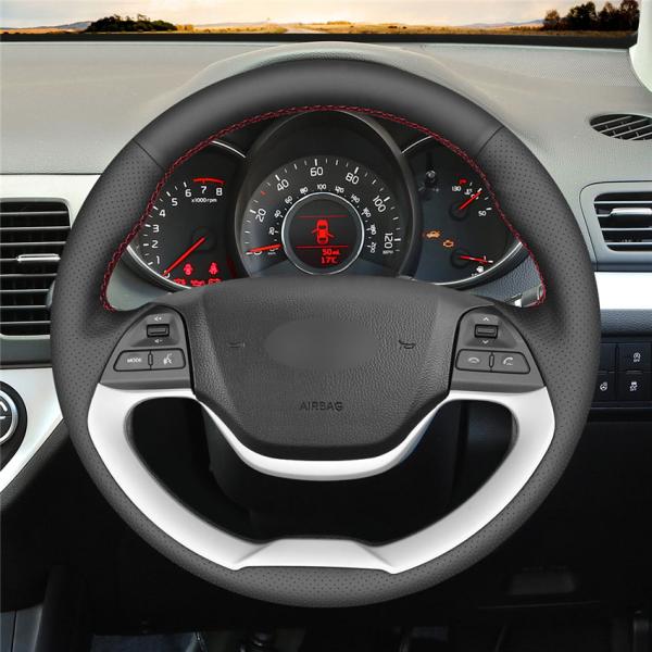 Artificial Leather Purple Steering Wheel Cover for Kia Morning Picanto 2011-2016