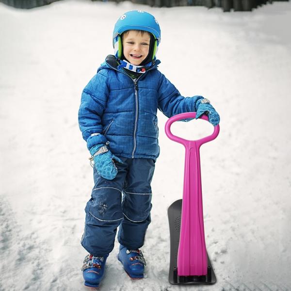 Children's Kick Snowboard Scooter with Foldable Design and Plastic Material