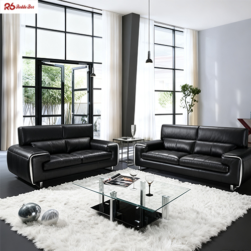 100% Calfskin Leather Office Couch For Apartment Water Repellent