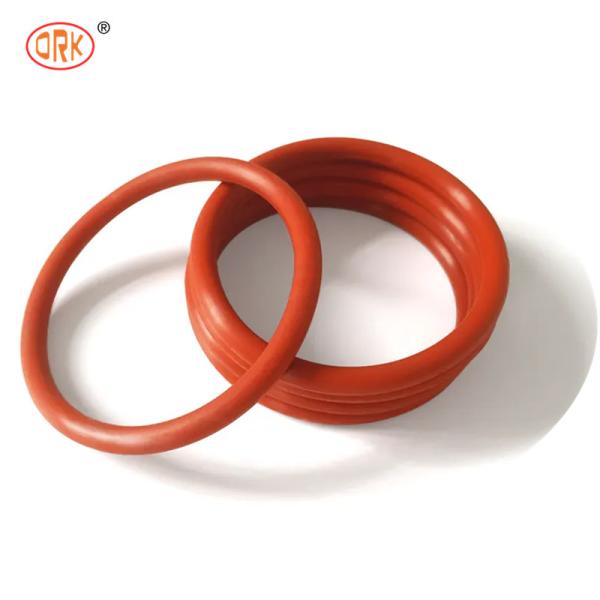 Anéis O de borracha de silicone vermelho VMQ com excelente desempenho de resistência ao rasgo