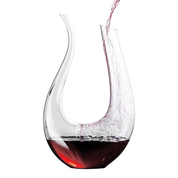 Décanteur et aérateur de vin de cristal sans plomb soufflé à la main en gros.