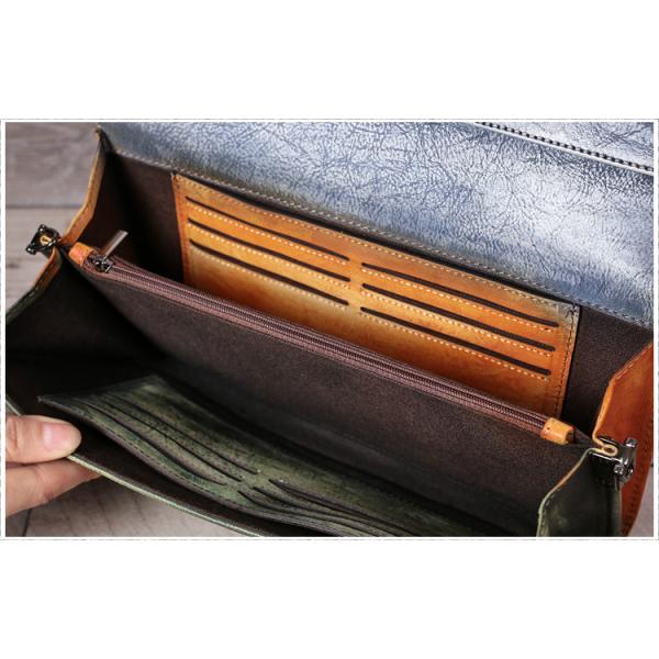 New England retro leather ladies clutch evening bag temperament rivet bag hand