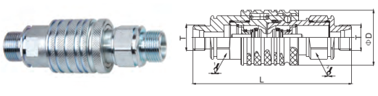 Do anteparo rápido hidráulico do acoplamento do ISO 5675 tipo push pull