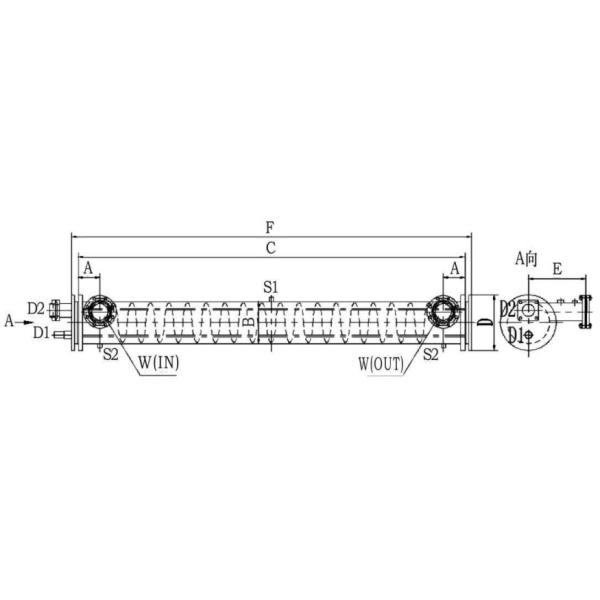 R134A Refrigerant 3000KW Shell And Tube Evaporator