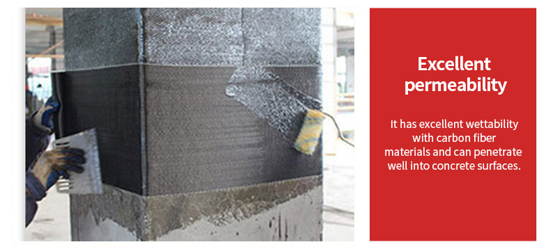 High Quality Grade-A Epoxy Carbon Fiber Cloth Adhesive Carbon Fiber Reinforced Epoxy CFRP Epoxy for Construction Reinforcement