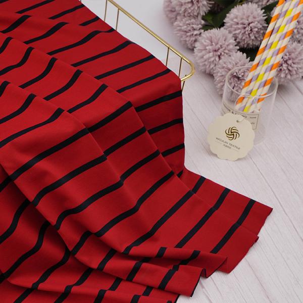 Проницаемая мецеризированная хлопчатовая ткань полосатая пряжа для футболок