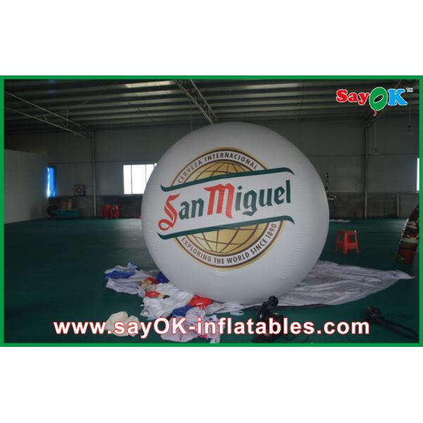 Advertising White 2M Inflatable Balloon Helium Blimp Balloon 0.18mm PVC
