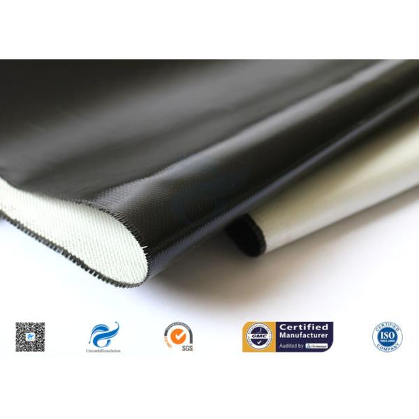 Custom Black Silicone Coated Fiberglass Fabric Heat Protection High Strength