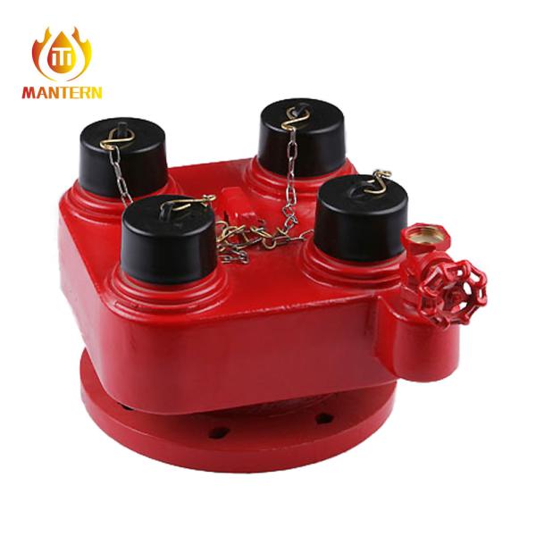 4 X 2.5 BS336 Fire Fighting Equipment 4 Ways Breeching Inlet Valve Water Divider