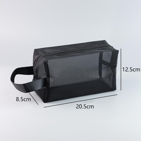 Transparent Mesh Toiletries Bag For Business Travel Portable Wash Shower Cosmetic Bag