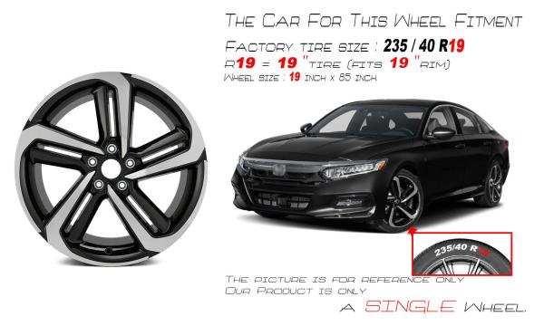 19x8.5 Honda Accord Wheels For 2018-2022 OEM Alloy Rim 64127