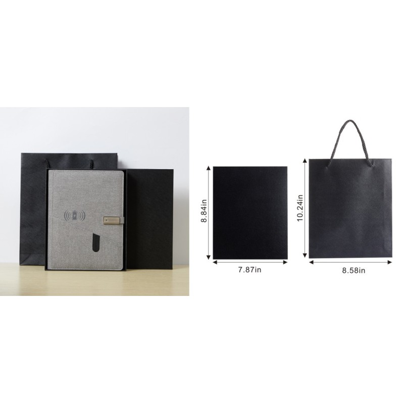 Premium USB Power Bank Notebook Loose Leaf Binder Business Gift Customizable